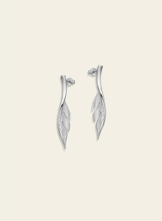 Höyhen korvakorut, hopeaa