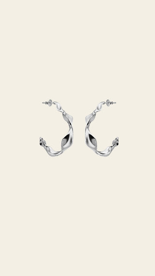 Lumoava Studio Wild Thing earrings, rhodium-plated bronze