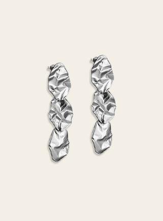 Vuoksi earrings, large, silver