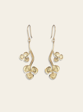 Kukinto earrings, gold-plated silver