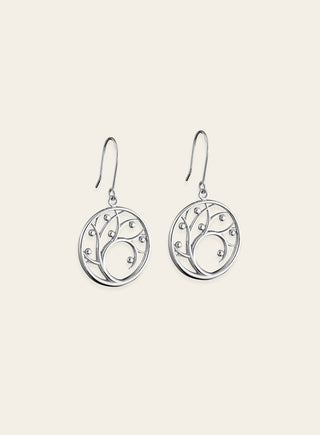 Taika earrings, silver