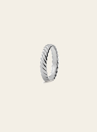 Toivo ring 5mm, white gold