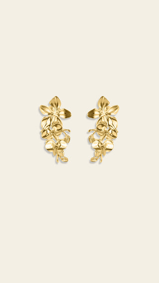 Liza earrings, gold-plated bronze