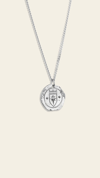 Toivo necklace, rhodium-plated bronze