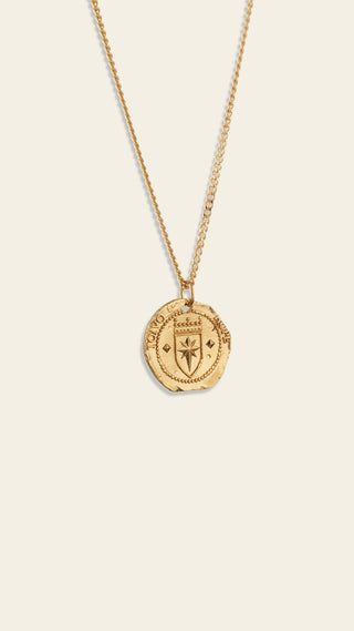 Toivo necklace, gold-plated bronze