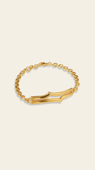 Vaellus bracelet, gold-plated bronze