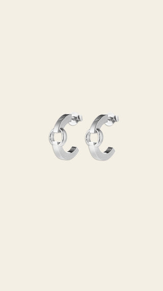 Neo earrings, silver
