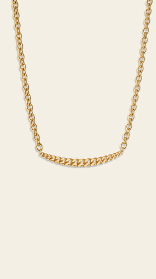 Leon necklace, gold-plated bronze