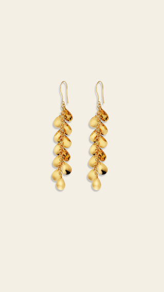 Victoria earrings, gold-plated silver