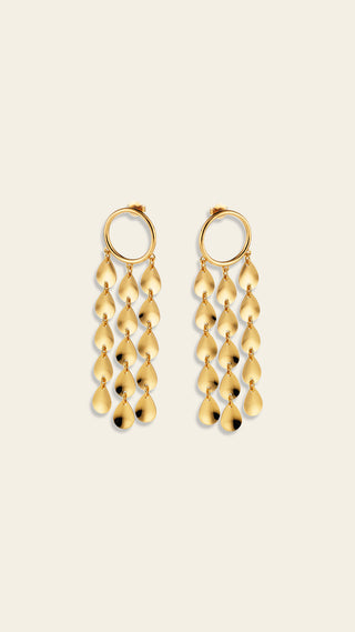 Victoria earrings, gold-plated silver