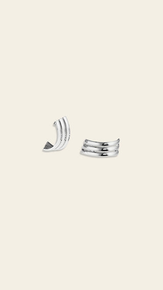 Aaria earrings, silver