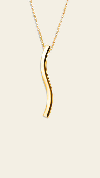 Aaria necklace, gold-plated silver