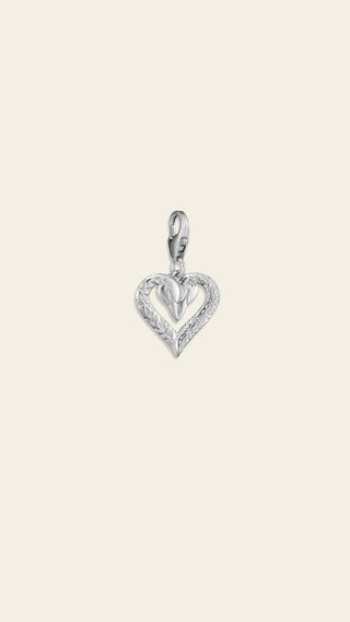 Joutsenet charm, hopeaa