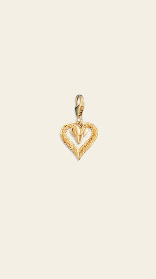 Joutsenet charm, keltakullattua hopeaa
