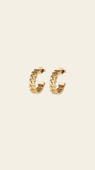Leon earrings, gold-plated bronze