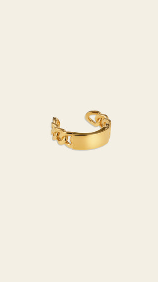 Leon ring, gold-plated bronze